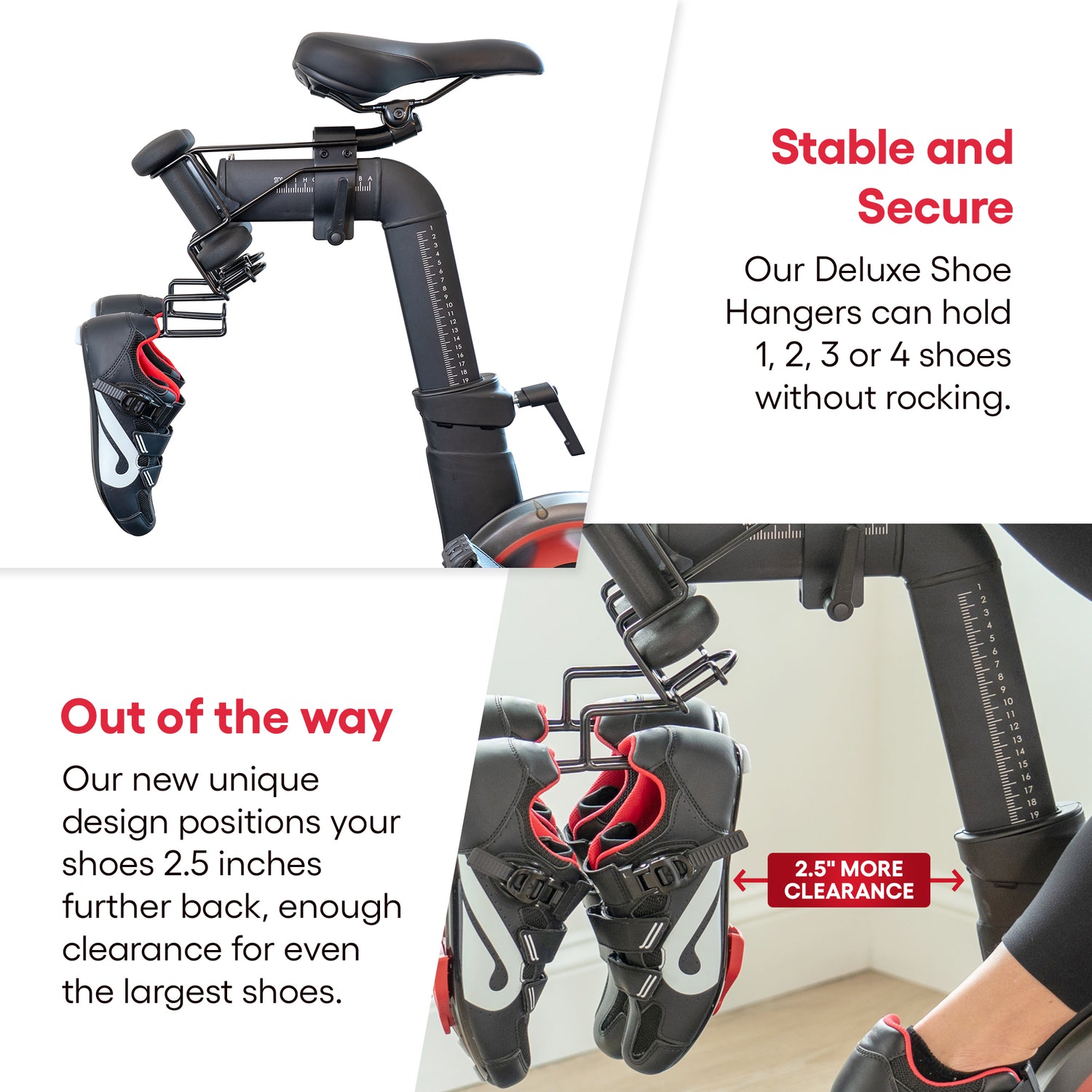 Deluxe Shoe Rack for Original Peloton (Pair) - TrubliFit
