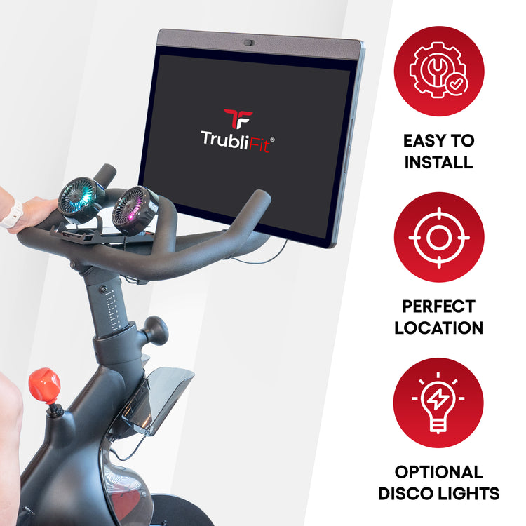 Dual Fans with Phone Tray for the Peloton Bikes