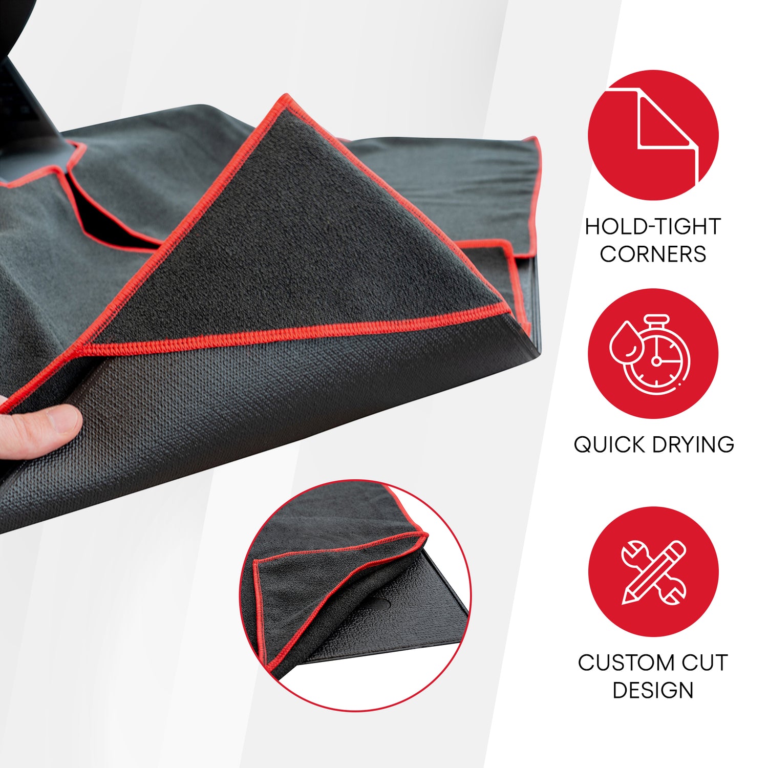Peloton bike mat sweat towel quick-drying custom cut design