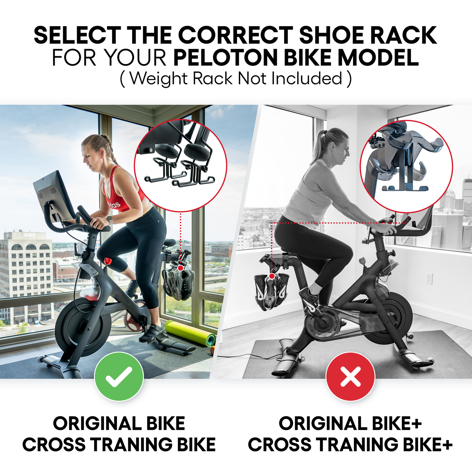 Shoe Rack for Original Peloton (Pair) - TrubliFit