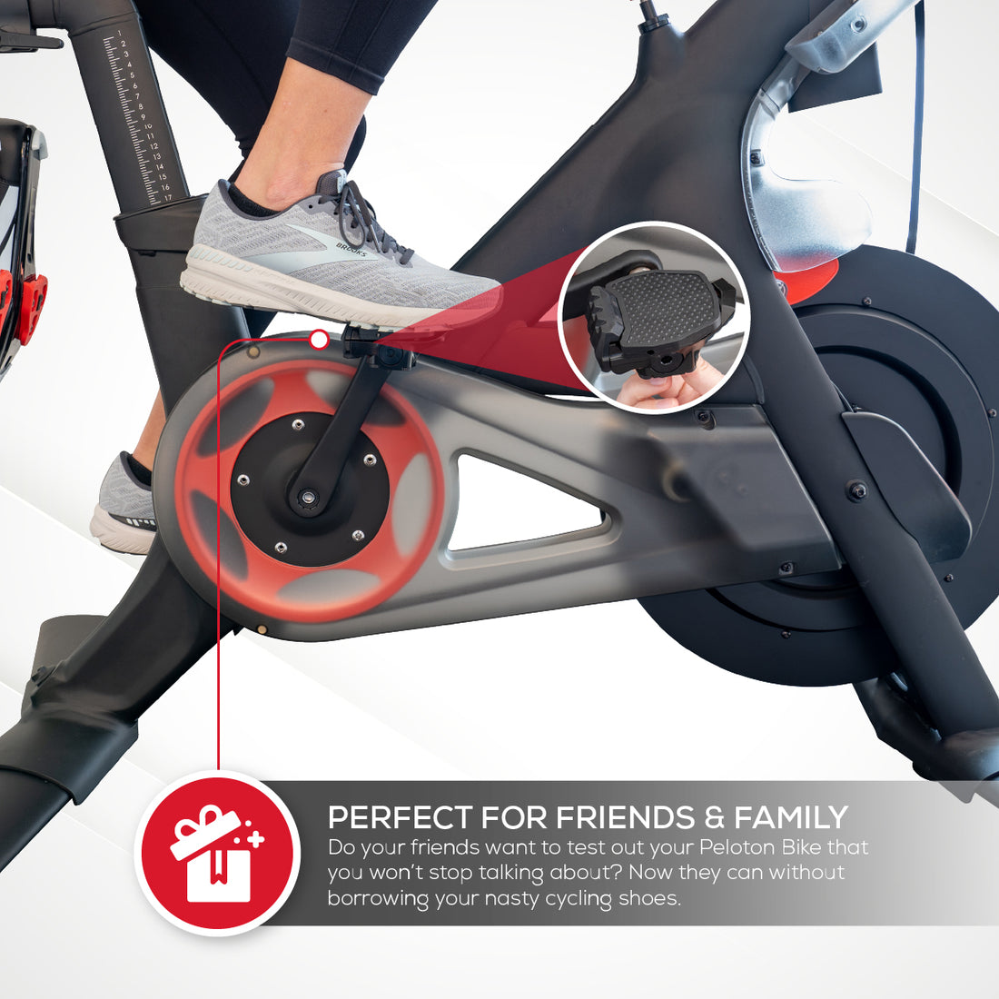 Pedal Converters for Peloton Bike & Bike+ Ride with Sneakers TrubliFit