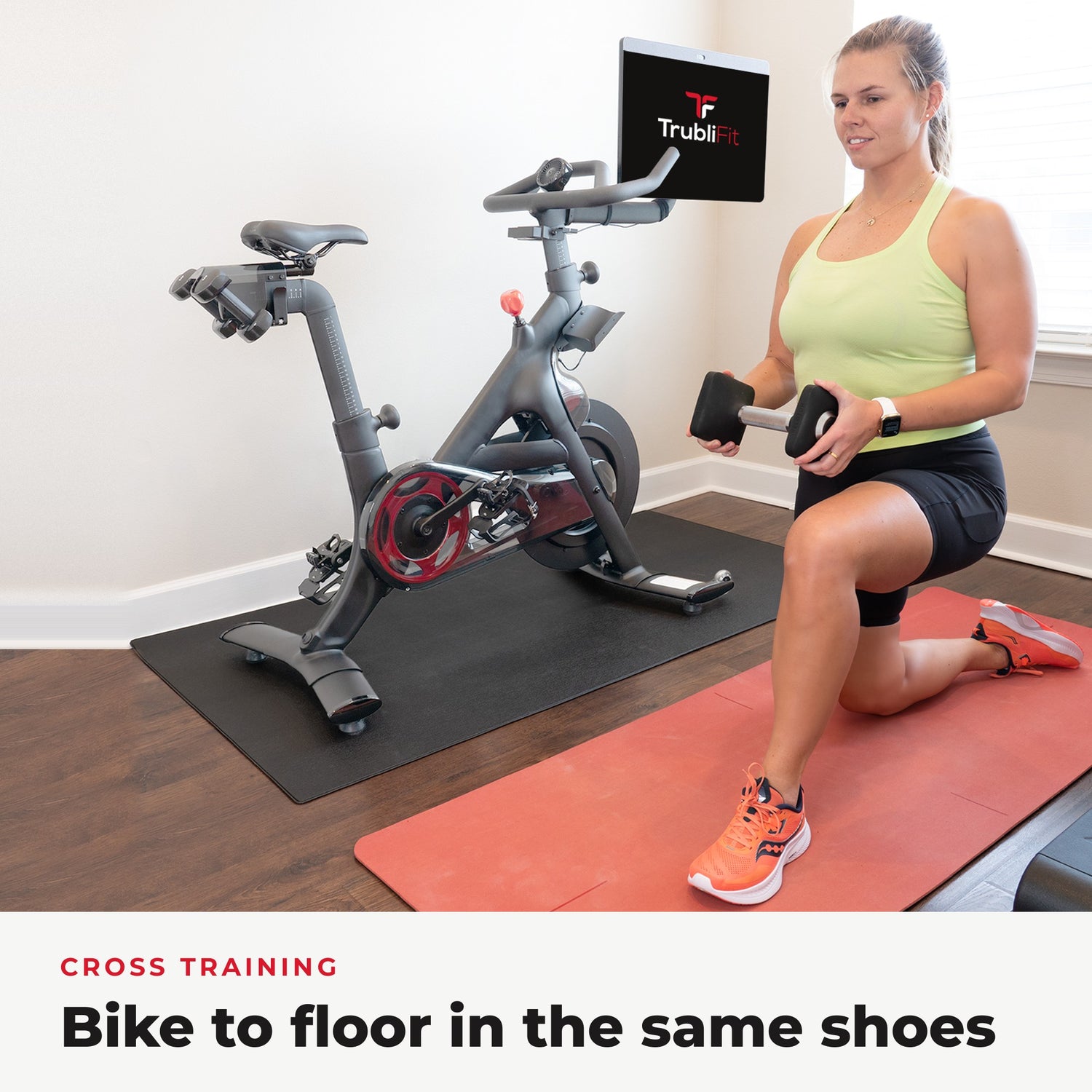 Cross Training: going from the Peloton bike to floor exercises in the same sneakers